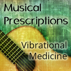 Musical Prescriptions logo of guitar against green background